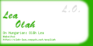 lea olah business card